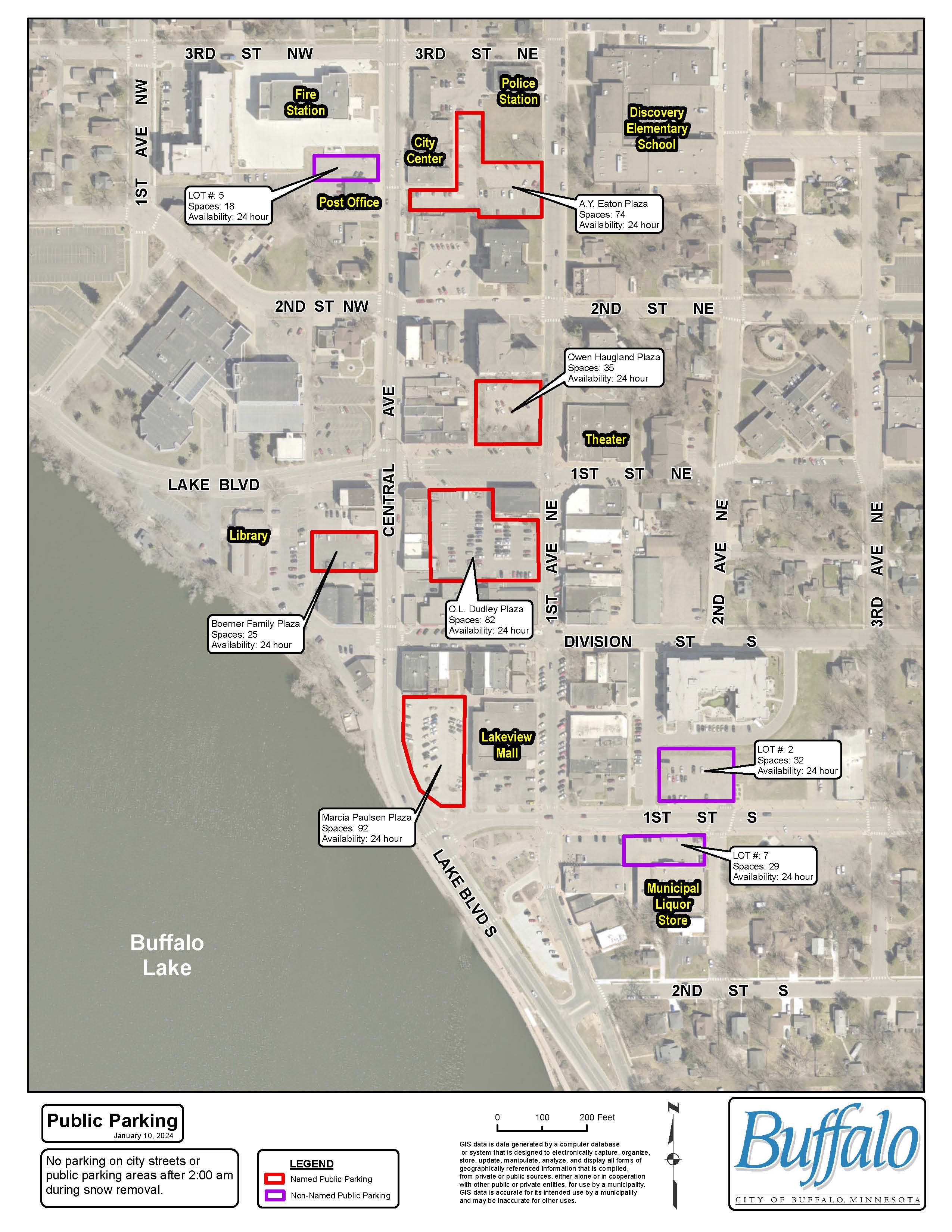 Public Parking Lot Map