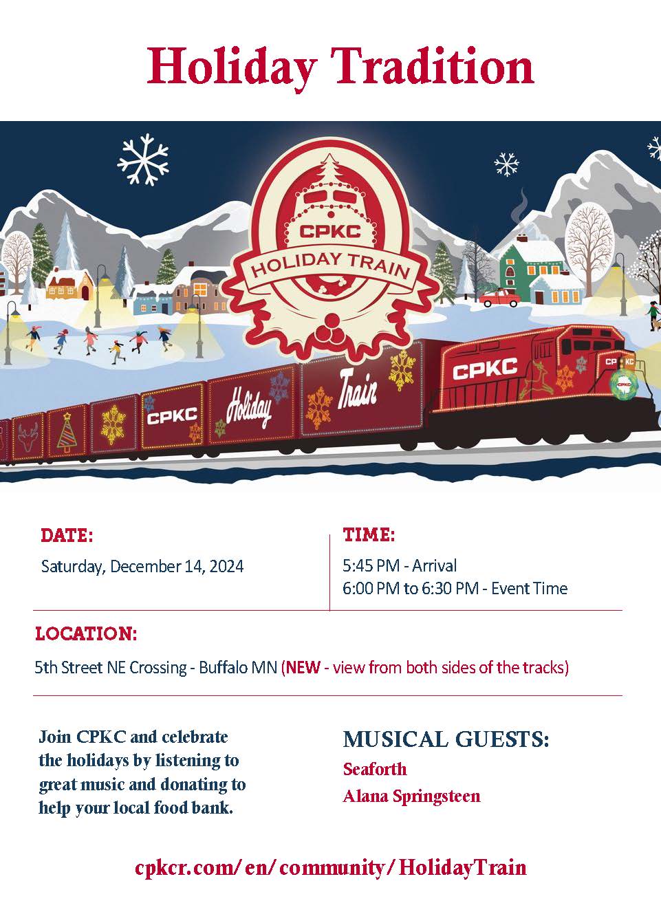 2024 Holiday Train Flyer